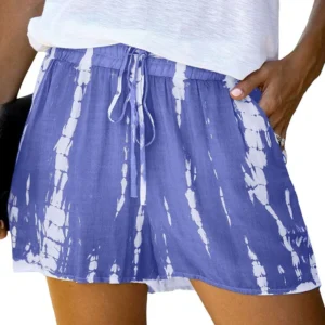 Doublju Women’s Loose Fit Comfortable Elastic Waist Band and Strap Casual Shorts
