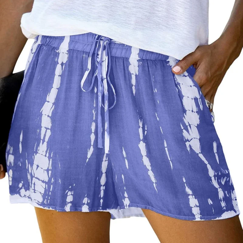 Doublju Women’s Loose Fit Comfortable Elastic Waist Band and Strap Casual Shorts