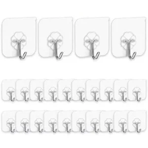 24-Pack: Adhesive Hooks Kitchen Wall Hooks